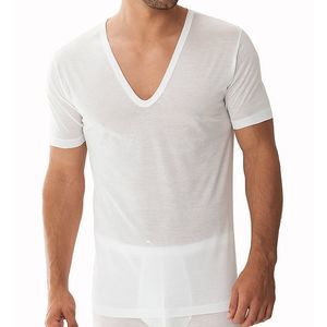 Zimmerli Royal Classic Deep V-Neck T-Shirt -  White  2528124